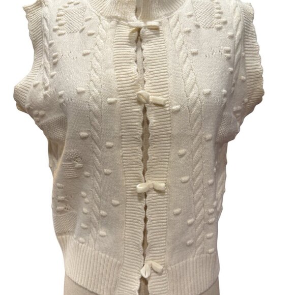 SSYS The Label 3D Buckle Lace Collar Knit Vest – Size L/XL - Picture 2 of 4